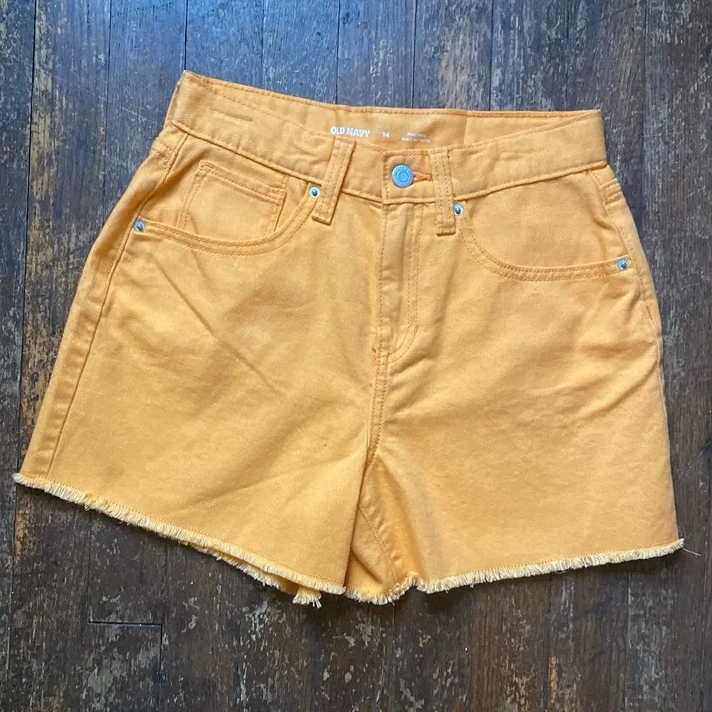 Old Navy Orange Girls Cutoff Shorts Size 14